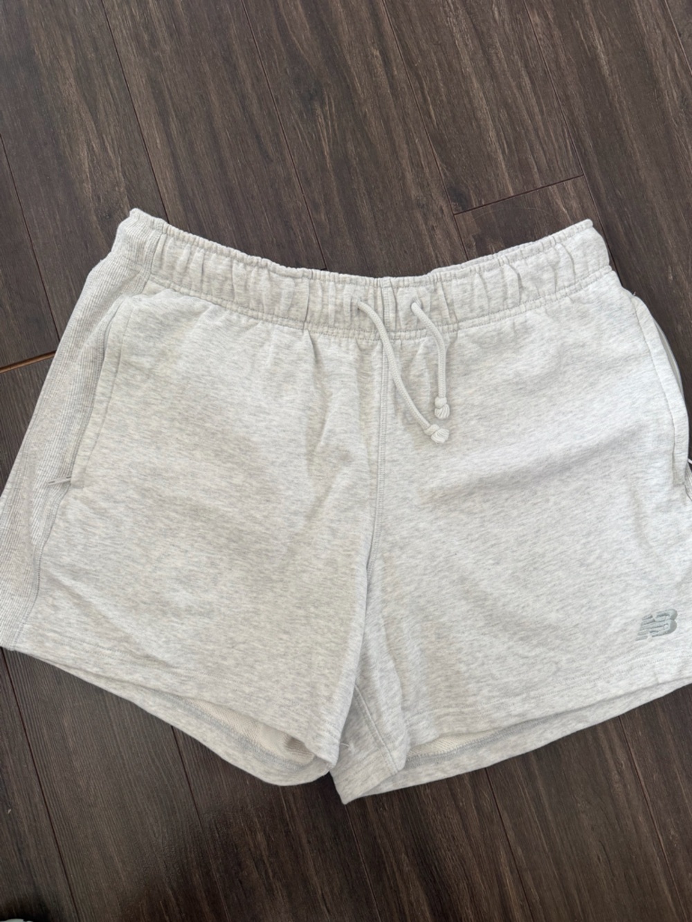 New Balance Women's Light Heather Gray Athletic Drawstring Shorts